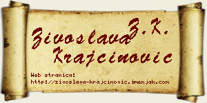 Živoslava Krajčinović vizit kartica